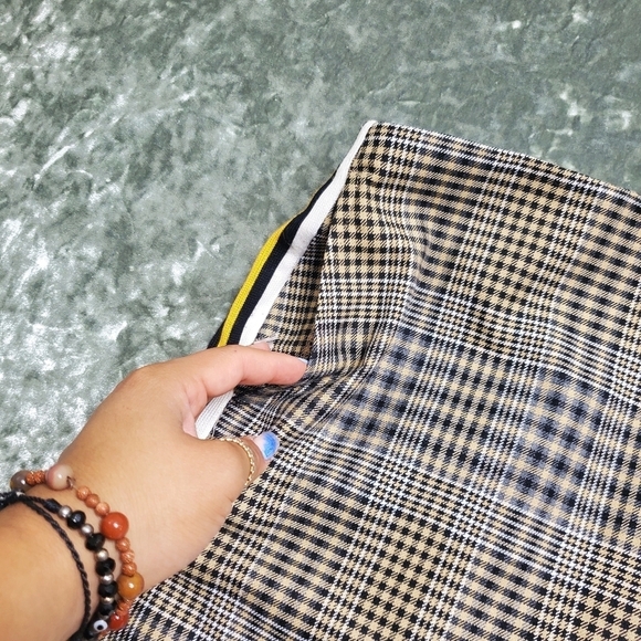 Urban Outfitters Plaid Racing Side Stripe Mini Skirt - Picture 3 of 8